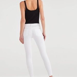 7 For All Mankind Women’s White Skinny Jeans